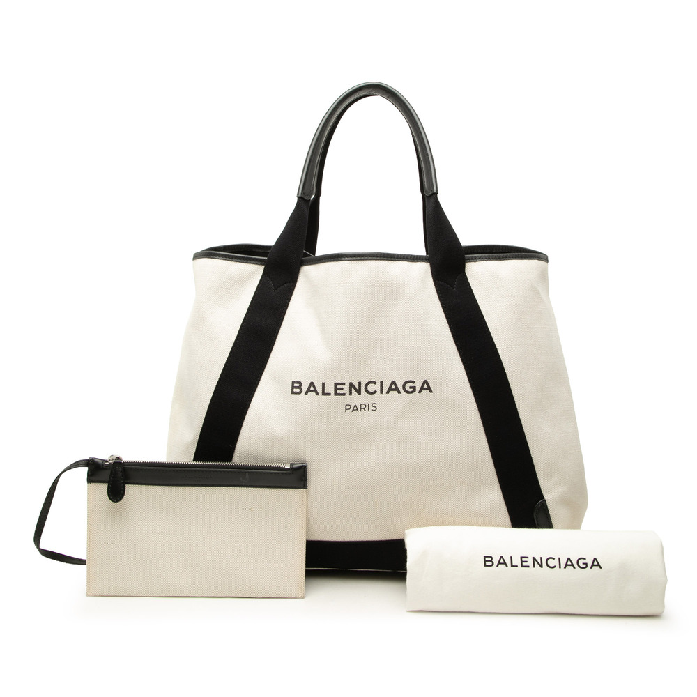 Pre-Loved Balenciaga Canvas Navy Cabas Tote M - Picture 7 of 7